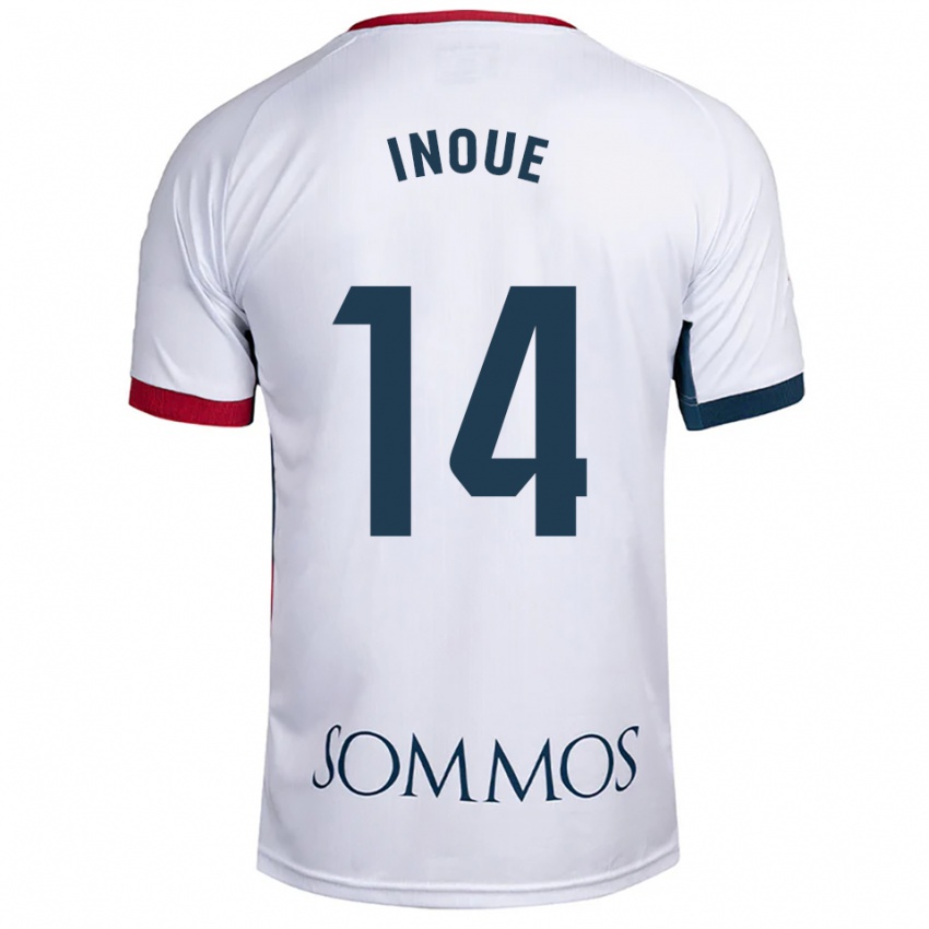 נשים ישן אינואה #14 לבן אדום הרחק ג'רזי 2025/26 חולצה קצרה