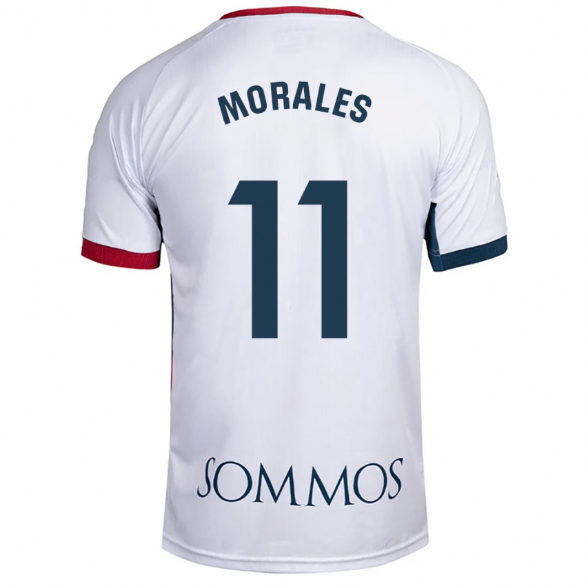 נשים קרולינה מוראלס #11 לבן אדום הרחק ג'רזי 2025/26 חולצה קצרה