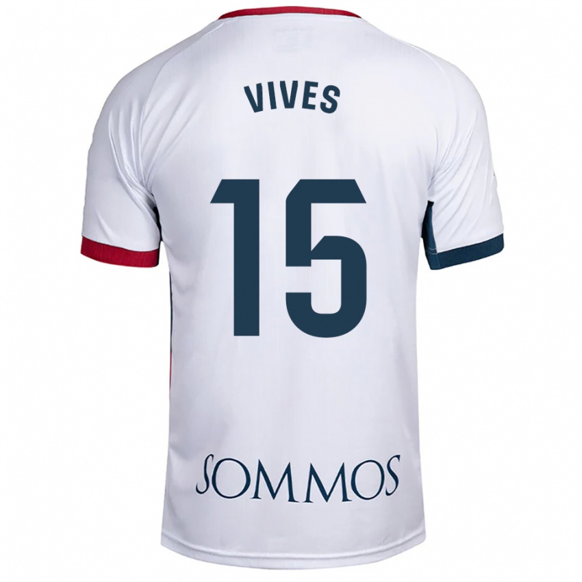 נשים הלנה ויבס #15 לבן אדום הרחק ג'רזי 2025/26 חולצה קצרה