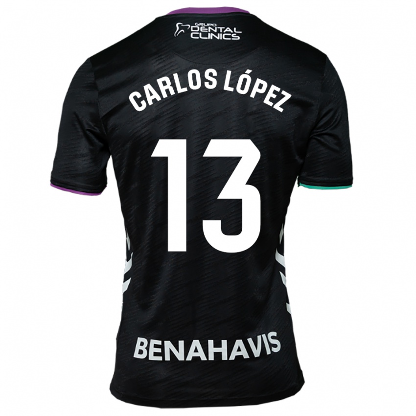 נשים קרלוס לופז #13 שחור סגול ירוק הרחק ג'רזי 2025/26 חולצה קצרה