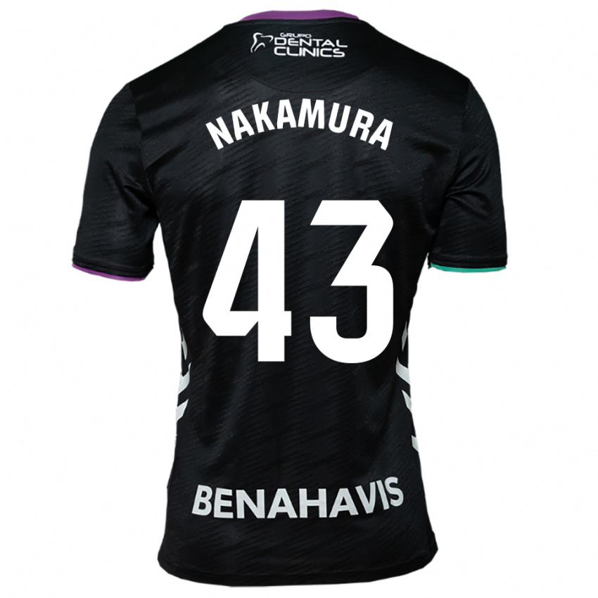נשים Mare Nakamura #43 שחור סגול ירוק הרחק ג'רזי 2025/26 חולצה קצרה