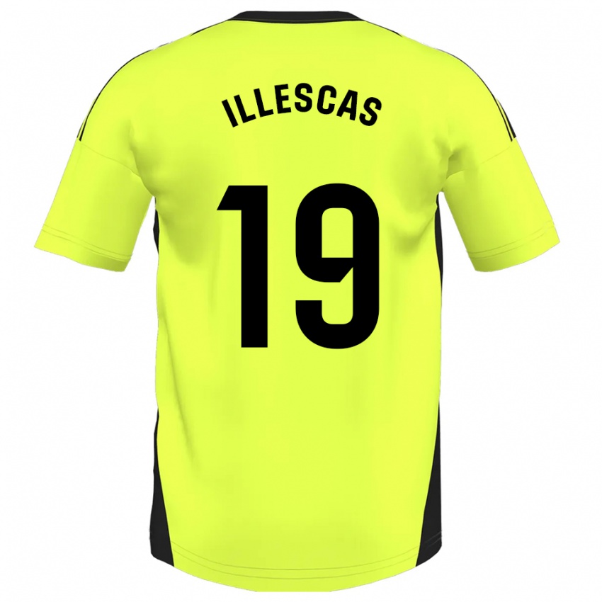 נשים Marino Illescas #19 צהוב פלואורסצנטי הרחק ג'רזי 2025/26 חולצה קצרה