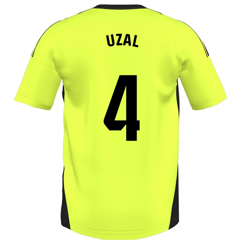 נשים יראי אוזל מונטרו #4 צהוב פלואורסצנטי הרחק ג'רזי 2025/26 חולצה קצרה