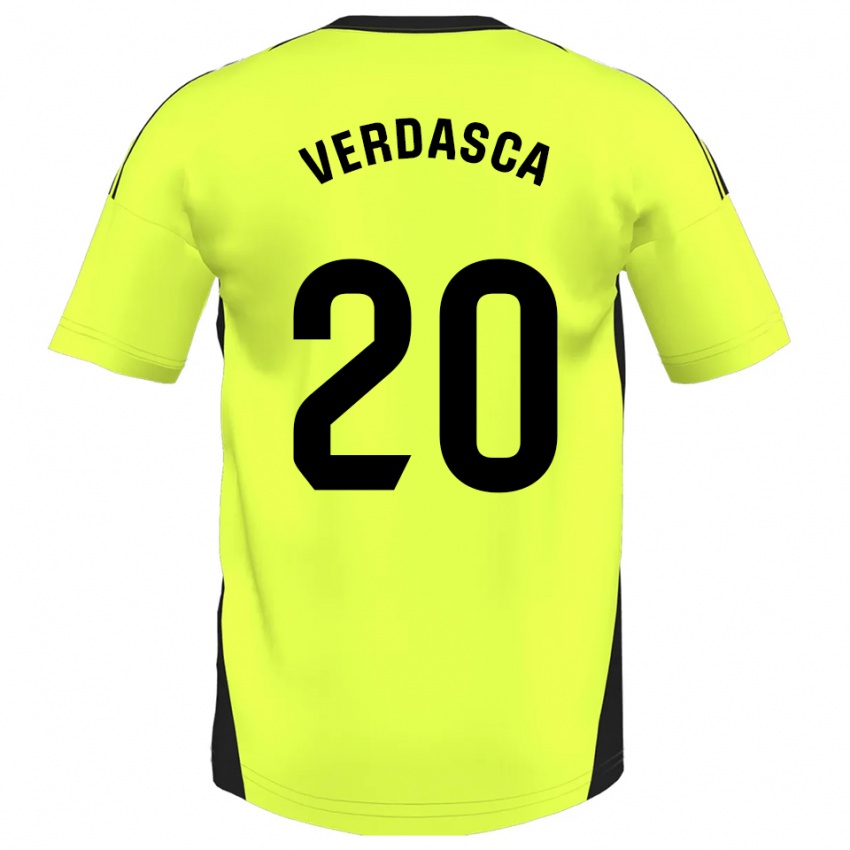 נשים דיוגו ורדסקה #20 צהוב פלואורסצנטי הרחק ג'רזי 2025/26 חולצה קצרה