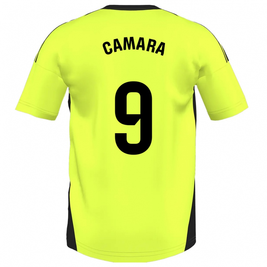 נשים ארון קמארה לופס #9 צהוב פלואורסצנטי הרחק ג'רזי 2025/26 חולצה קצרה