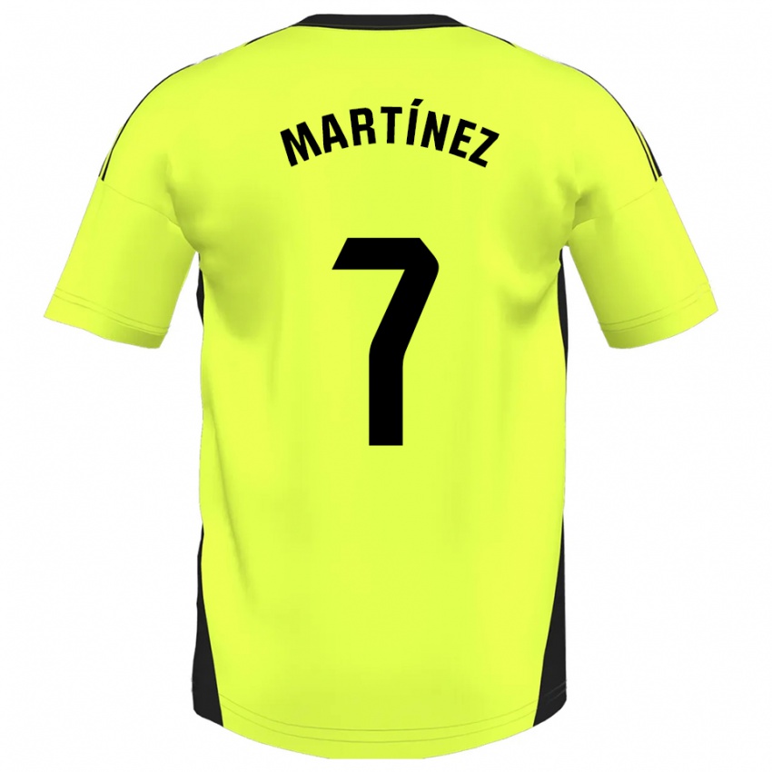 נשים Markel Martínez #7 צהוב פלואורסצנטי הרחק ג'רזי 2025/26 חולצה קצרה
