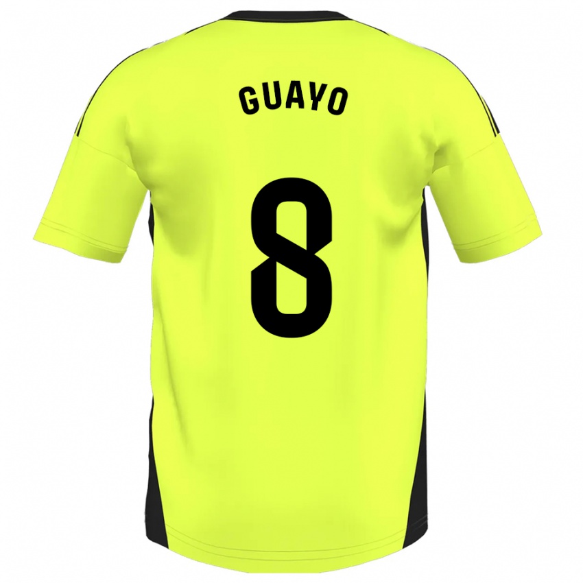 נשים גואיו #8 צהוב פלואורסצנטי הרחק ג'רזי 2025/26 חולצה קצרה