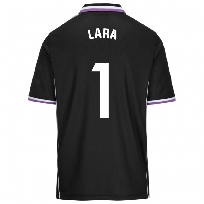 נשים Lara Lara De Las Heras Coello #1 סגול שחור הרחק ג'רזי 2025/26 חולצה קצרה