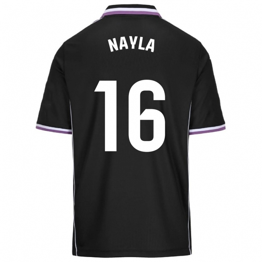 נשים Nayla Manrique Pajares #16 סגול שחור הרחק ג'רזי 2025/26 חולצה קצרה