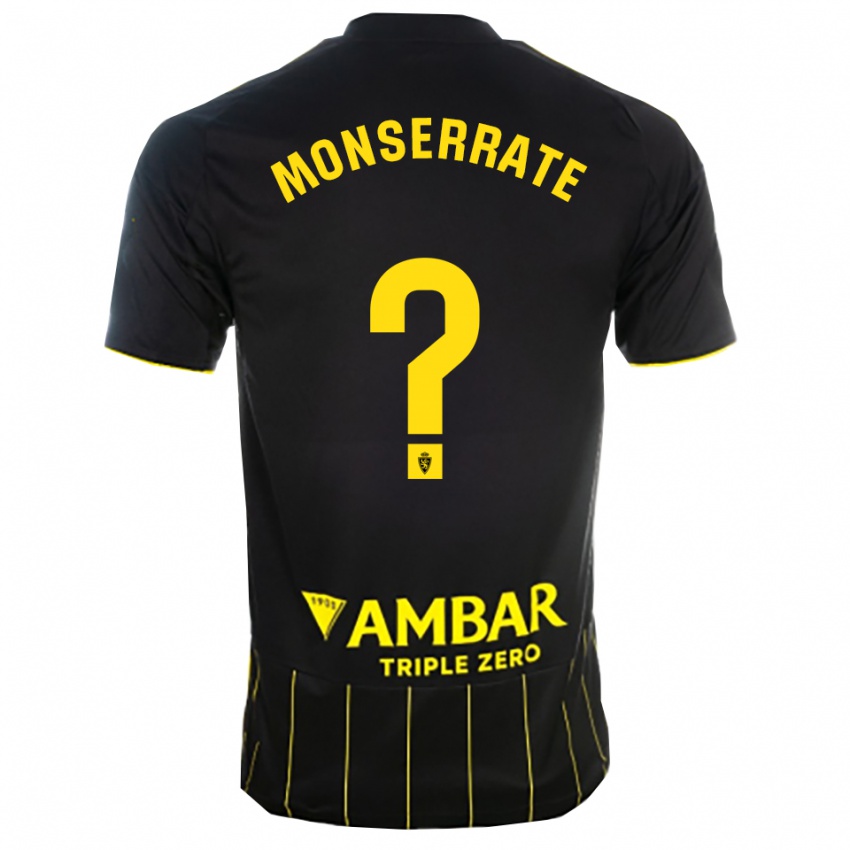 נשים יאנו מונסראטה #0 שחור צהוב הרחק ג'רזי 2025/26 חולצה קצרה