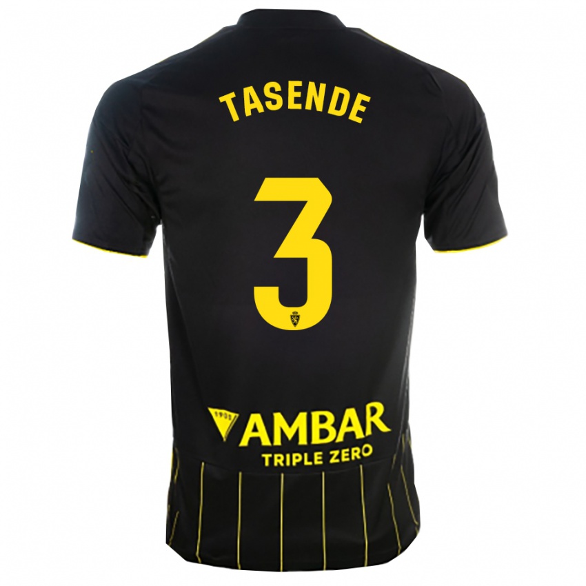 נשים דני טאסנדה #3 שחור צהוב הרחק ג'רזי 2025/26 חולצה קצרה