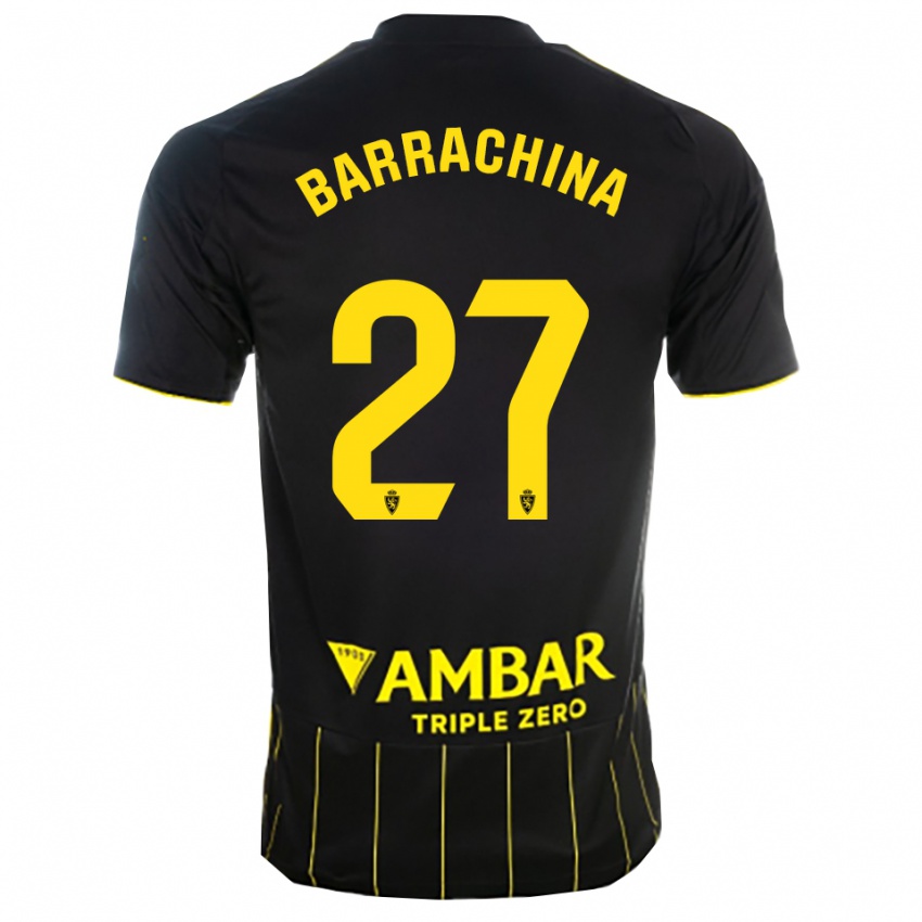 נשים הוגו בארצ'ינה #27 שחור צהוב הרחק ג'רזי 2025/26 חולצה קצרה