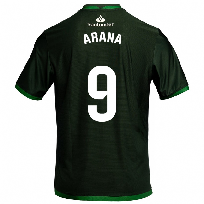 נשים Juan Carlos Arana #9 ירוק כהה הרחק ג'רזי 2025/26 חולצה קצרה