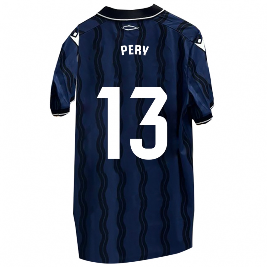 נשים Pery #13 כחול כהה שחור הרחק ג'רזי 2025/26 חולצה קצרה