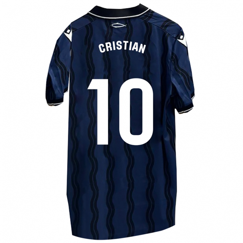 נשים כריסטיאן רודריגז #10 כחול כהה שחור הרחק ג'רזי 2025/26 חולצה קצרה