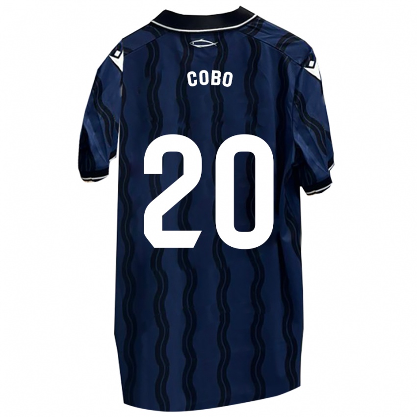 נשים David Cobo #20 כחול כהה שחור הרחק ג'רזי 2025/26 חולצה קצרה