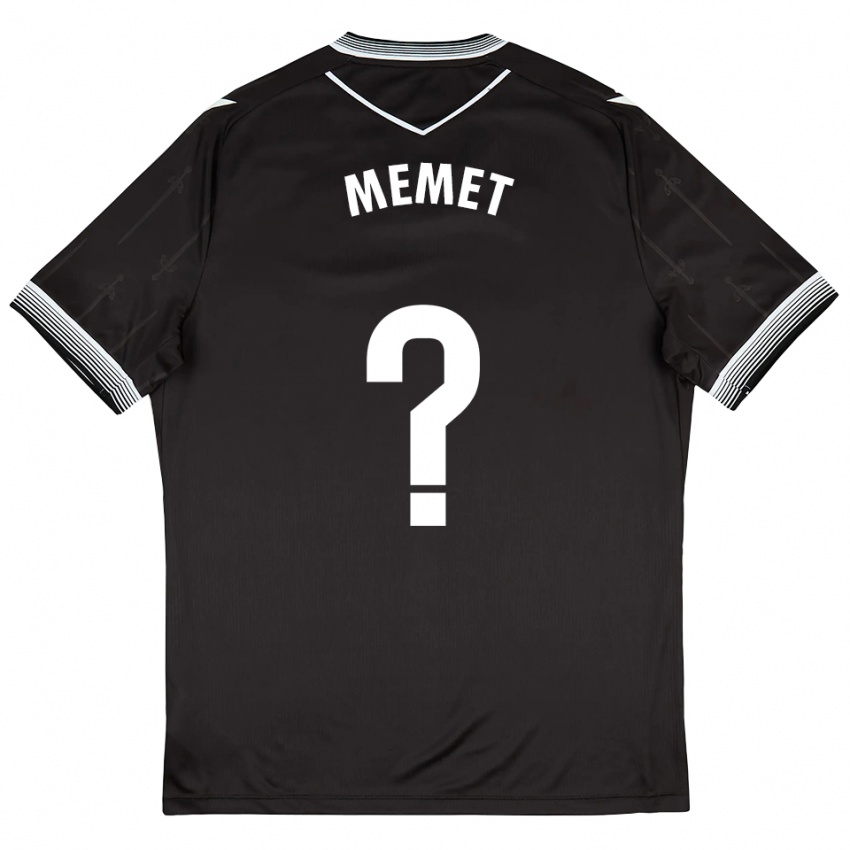 נשים Pablo Memet #0 שחור לבן הרחק ג'רזי 2025/26 חולצה קצרה