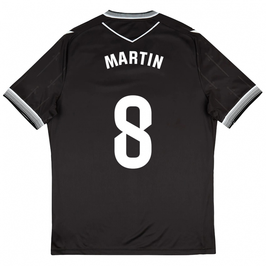 נשים Ander Martin #8 שחור לבן הרחק ג'רזי 2025/26 חולצה קצרה