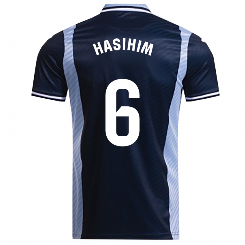 נשים Hasihim #6 כחול נייבי תכלת הרחק ג'רזי 2025/26 חולצה קצרה