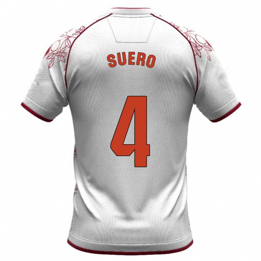 נשים ישראל סוארו #4 לבן בורדו הרחק ג'רזי 2025/26 חולצה קצרה