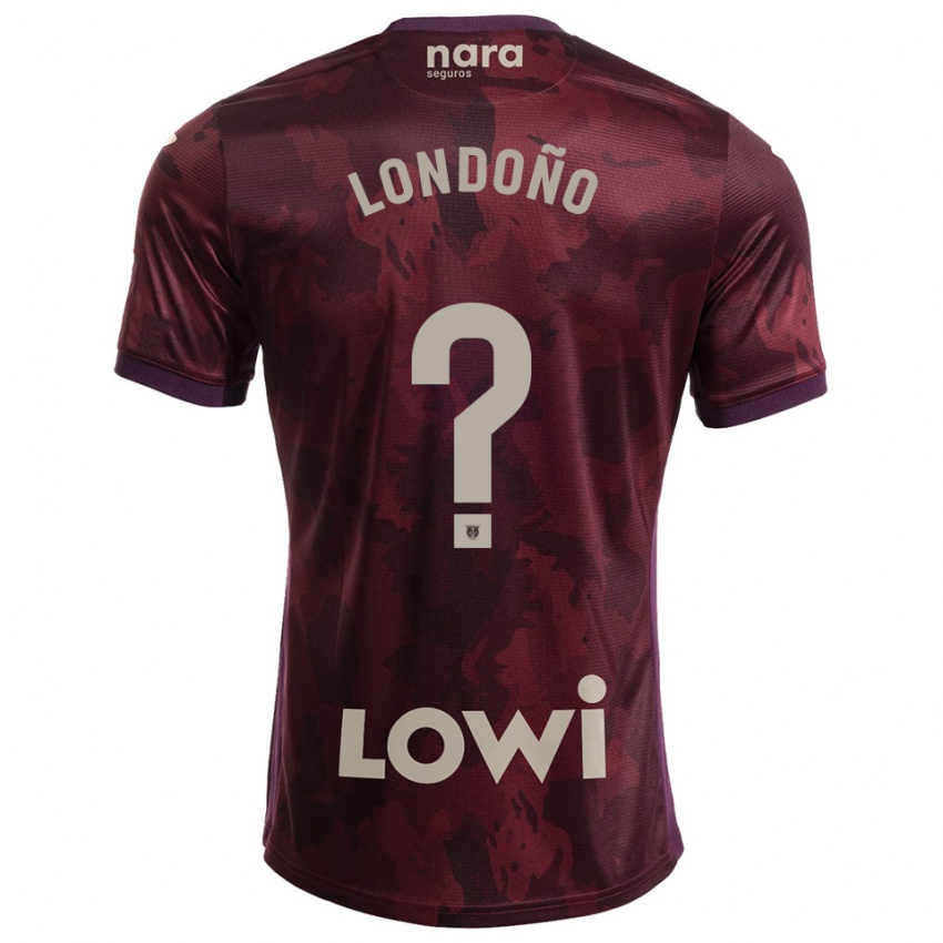 נשים Joan Londoño #0 בורדו לבן הרחק ג'רזי 2025/26 חולצה קצרה