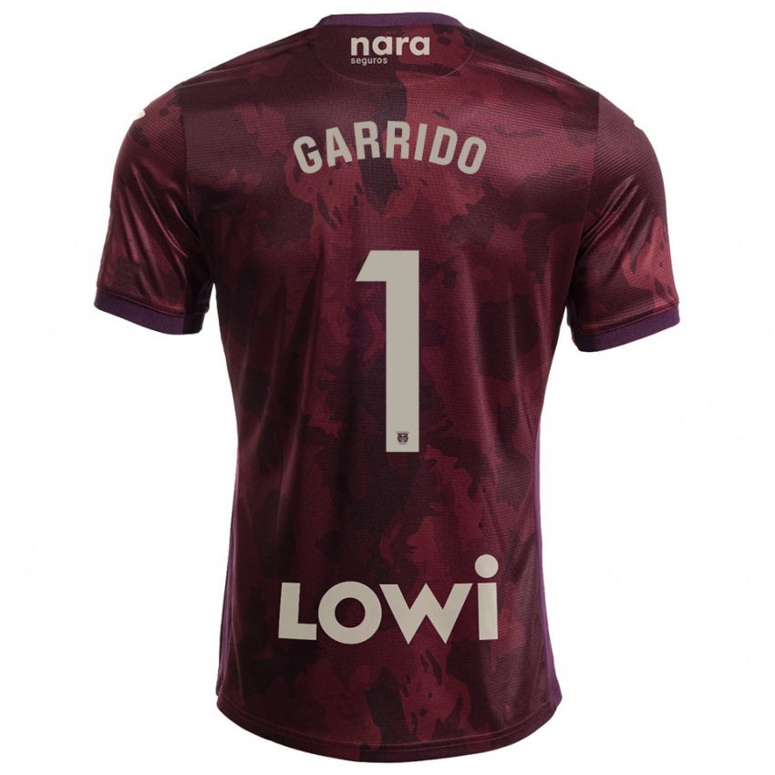נשים Javi Garrido #1 בורדו לבן הרחק ג'רזי 2025/26 חולצה קצרה