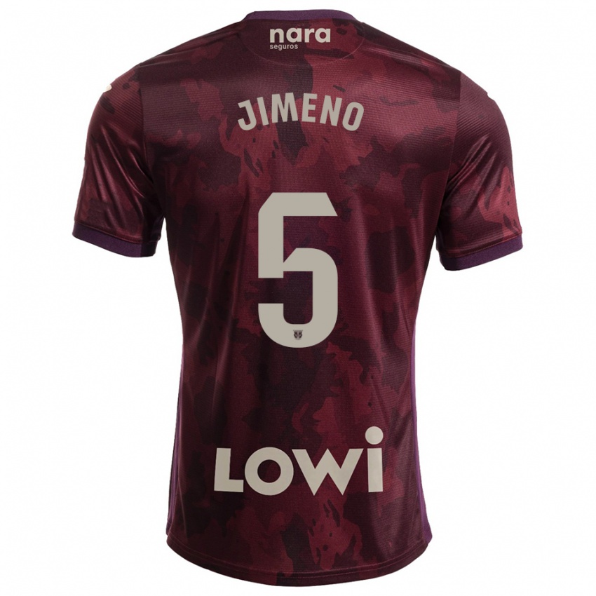 נשים Luis Jimeno #5 בורדו לבן הרחק ג'רזי 2025/26 חולצה קצרה