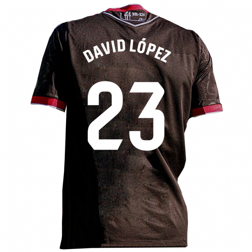 נשים David López #23 שחור אדום הרחק ג'רזי 2025/26 חולצה קצרה