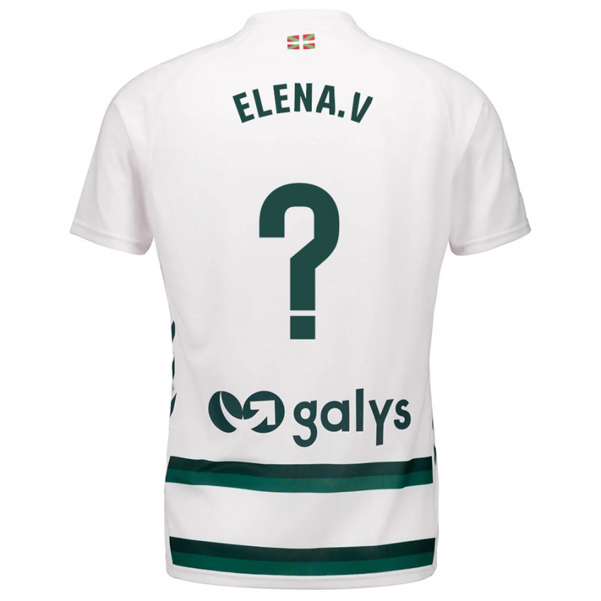 נשים Elena Valej Montañés #0 לבן ירוק הרחק ג'רזי 2025/26 חולצה קצרה