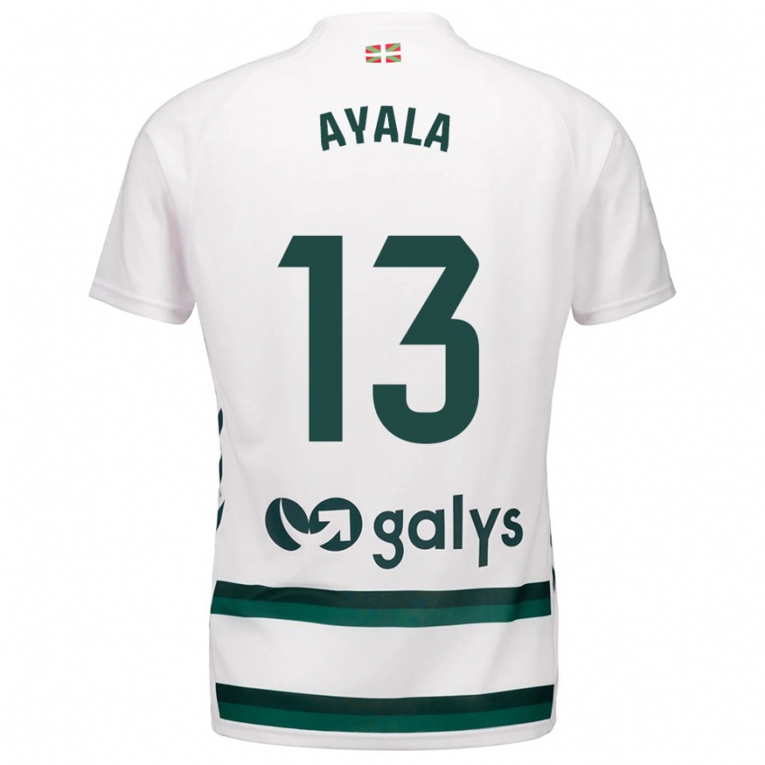 נשים Unai Ayala #13 לבן ירוק הרחק ג'רזי 2025/26 חולצה קצרה