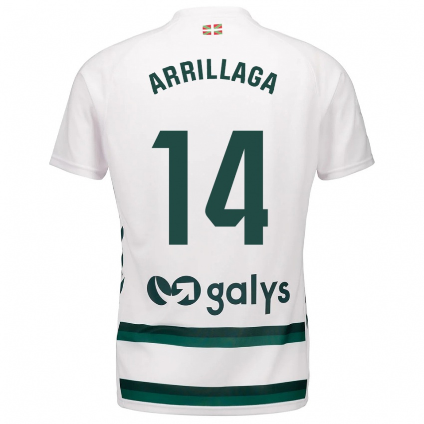 נשים הודיי ארילגה #14 לבן ירוק הרחק ג'רזי 2025/26 חולצה קצרה