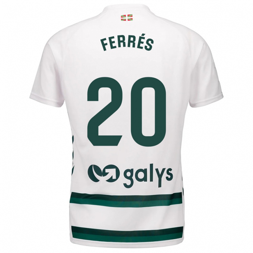 נשים Llorenç Ferrés #20 לבן ירוק הרחק ג'רזי 2025/26 חולצה קצרה
