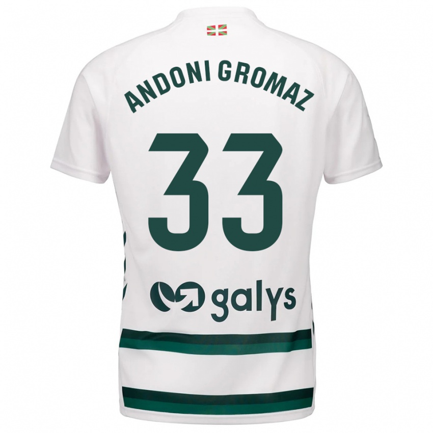 נשים Jon Andoni Gromaz #33 לבן ירוק הרחק ג'רזי 2025/26 חולצה קצרה