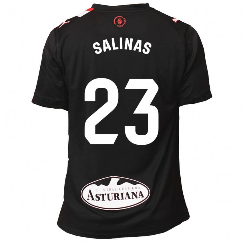 נשים Hugo Salinas #23 שחור לבן הרחק ג'רזי 2025/26 חולצה קצרה