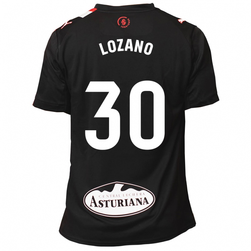 נשים Álex Lozano #30 שחור לבן הרחק ג'רזי 2025/26 חולצה קצרה