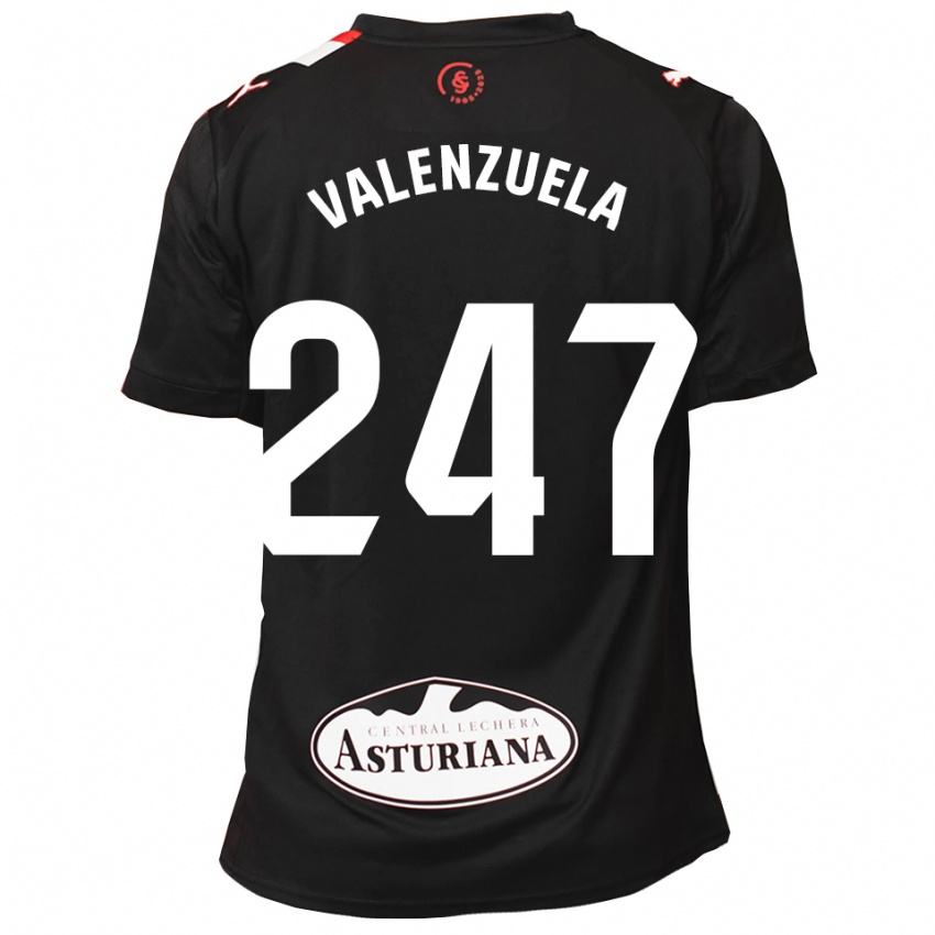 נשים Sebastián Valenzuela #247 שחור לבן הרחק ג'רזי 2025/26 חולצה קצרה