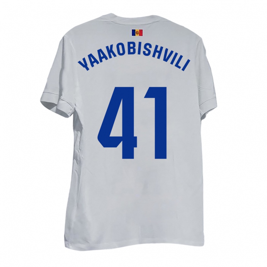 נשים ארון יעקובישווילי #41 לבן צהוב כחול הרחק ג'רזי 2025/26 חולצה קצרה