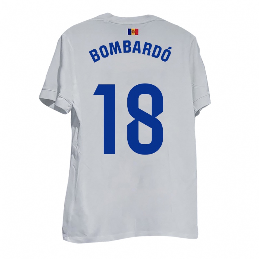 נשים מארק בומברדו #18 לבן צהוב כחול הרחק ג'רזי 2025/26 חולצה קצרה