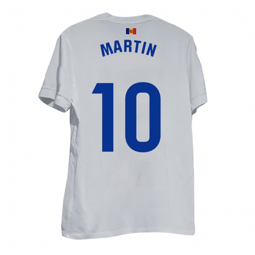 נשים אלברו מרטין #10 לבן צהוב כחול הרחק ג'רזי 2025/26 חולצה קצרה