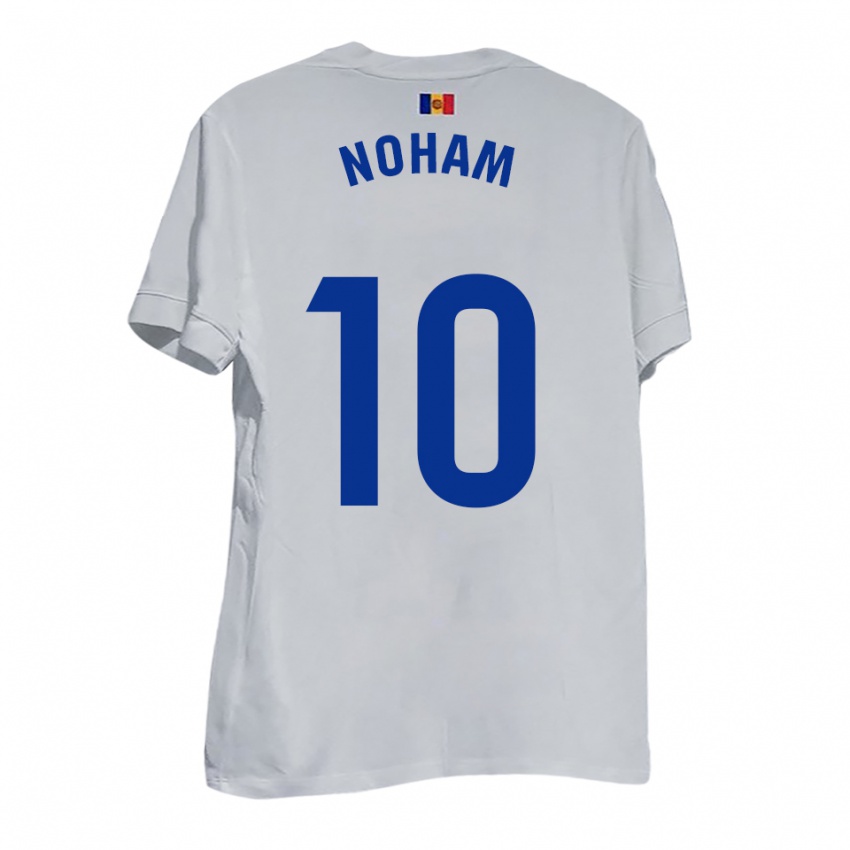 נשים Noham #10 לבן צהוב כחול הרחק ג'רזי 2025/26 חולצה קצרה