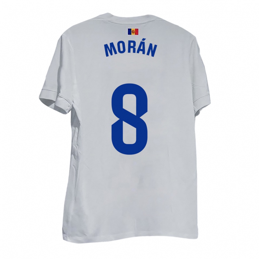 נשים אריק מוראן #8 לבן צהוב כחול הרחק ג'רזי 2025/26 חולצה קצרה