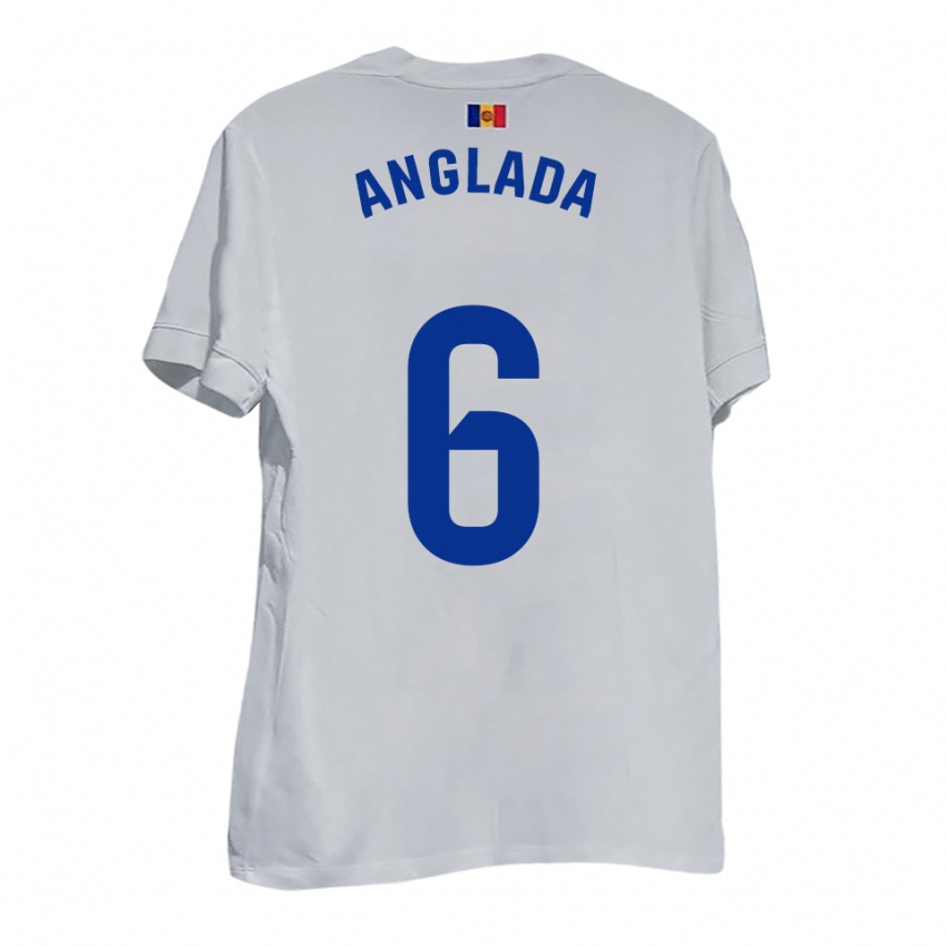 נשים מאנל אנגלדה דיאגז #6 לבן צהוב כחול הרחק ג'רזי 2025/26 חולצה קצרה