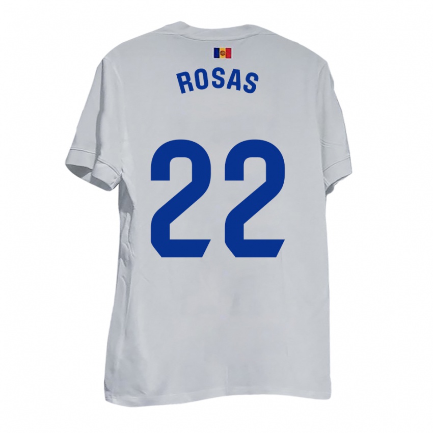 נשים אלברט רוסאס #22 לבן צהוב כחול הרחק ג'רזי 2025/26 חולצה קצרה