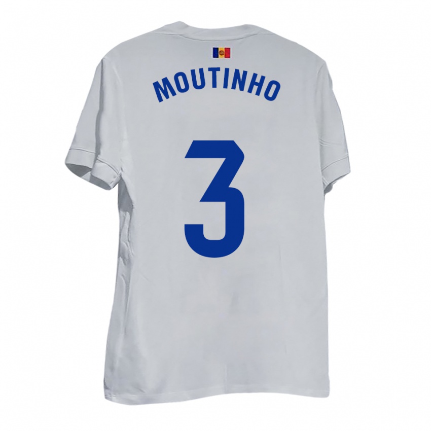 נשים ג׳ואל מוטיניו טיישיירה #3 לבן צהוב כחול הרחק ג'רזי 2025/26 חולצה קצרה