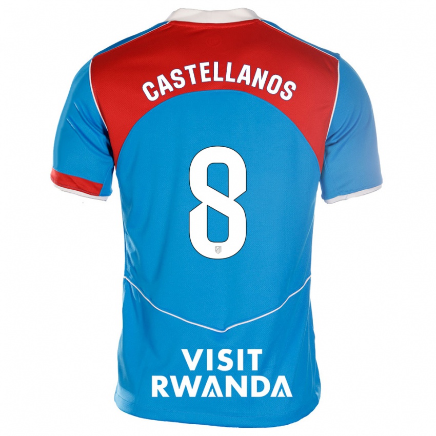 נשים חורחה קסטלנוס #8 כחול לבן ג'רזי קיט שלישי 2025/26 חולצה קצרה