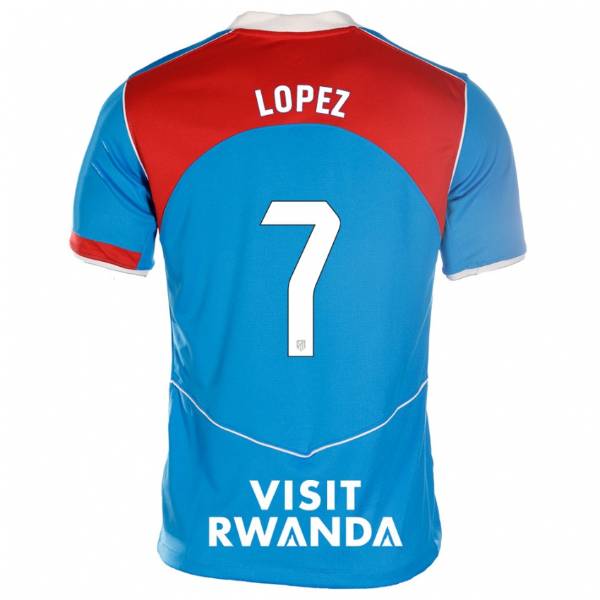 נשים מייטן לופז #7 כחול לבן ג'רזי קיט שלישי 2025/26 חולצה קצרה