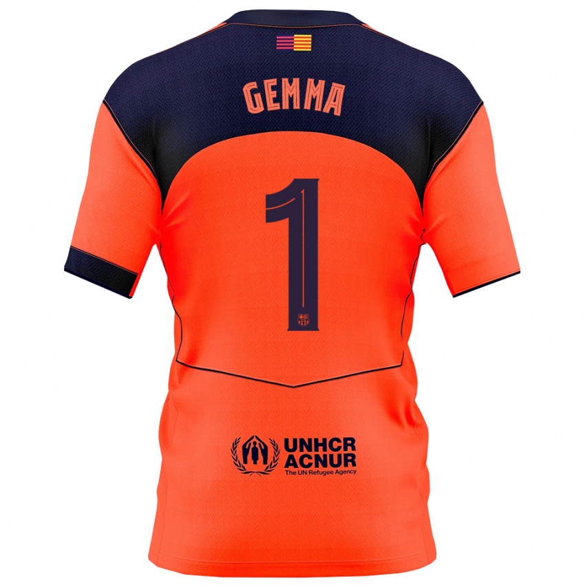 נשים גופן ג'מה #1 כתום נייבי ג'רזי קיט שלישי 2025/26 חולצה קצרה