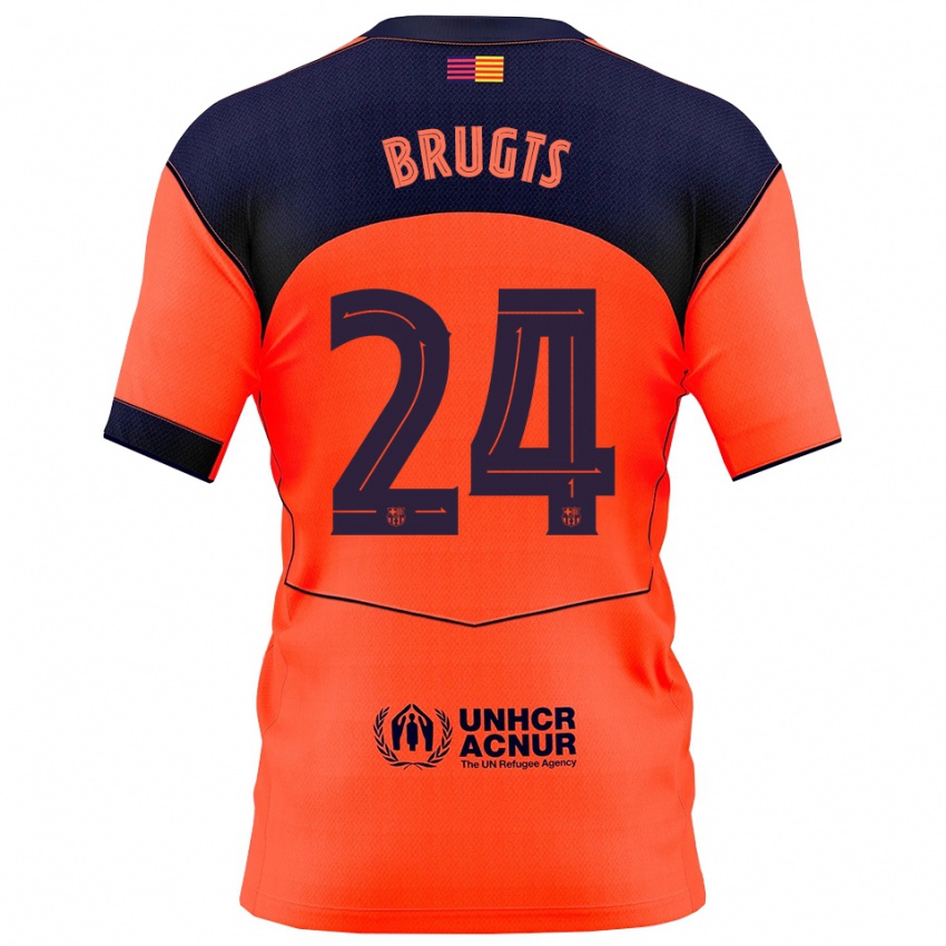 נשים אסמי ברוטס #24 כתום נייבי ג'רזי קיט שלישי 2025/26 חולצה קצרה