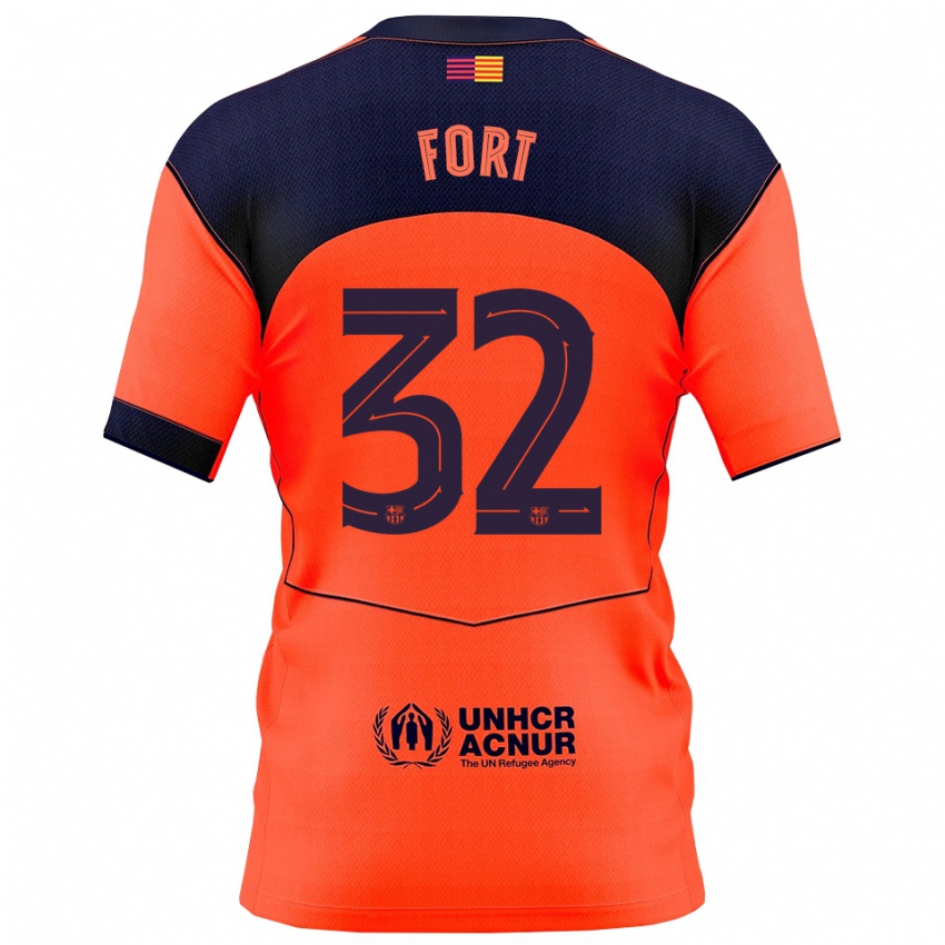 נשים הקטור פורט #32 כתום נייבי ג'רזי קיט שלישי 2025/26 חולצה קצרה