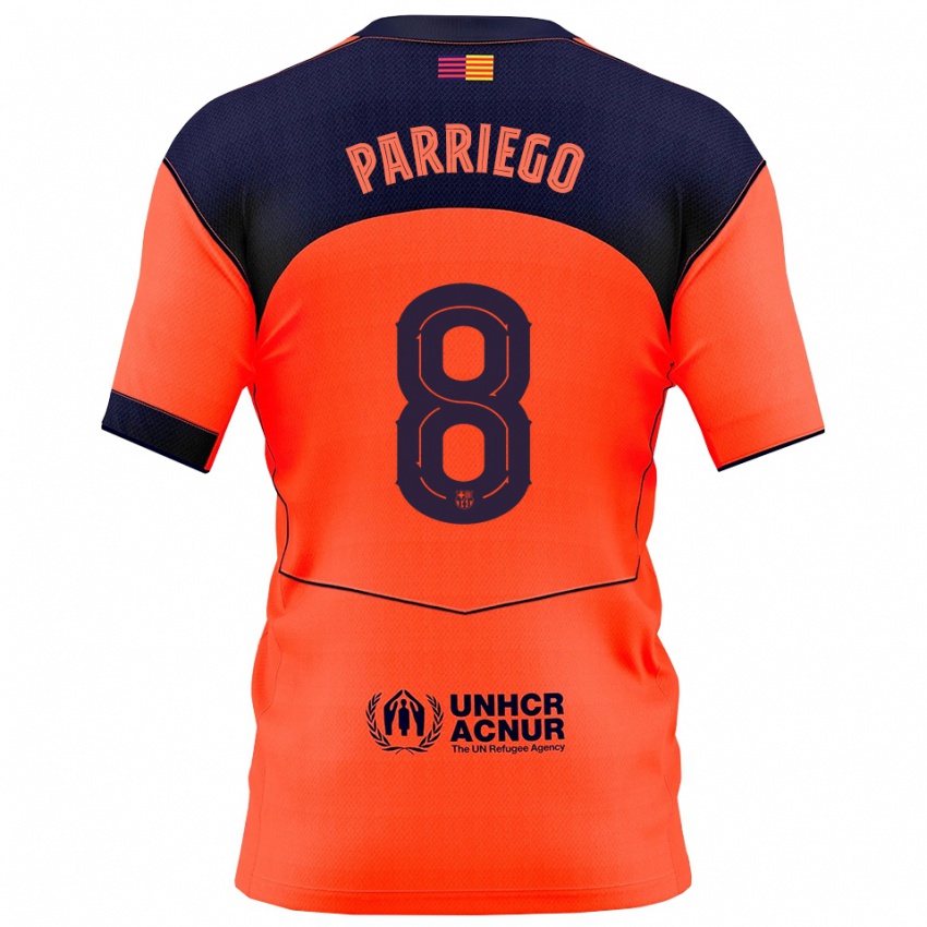 נשים Marcos Parriego #8 כתום נייבי ג'רזי קיט שלישי 2025/26 חולצה קצרה
